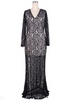 Black  Blue Full Lace Fishtail Maxi Long Gown Evening Cocktail Party Dress Plus