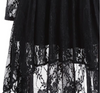 Medieval Renaissance Gothic Lace  Asymmetrical High Low Cosplay Retro Gown Dress