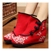 Flowers Vintage Beijing Cloth Shoes Embroidered Boots   black  35