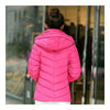 Winter Woman Hoodied Short Plus Size Down Coat   rose red
