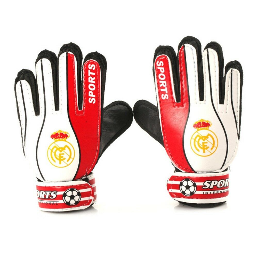 Professional Goalkeeper Gloves Roll Finger Non-slip   white   child 6#