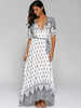 Gorgeous Boho Floral Bell Sleeves Hippie Holiday Maxi Long Dress