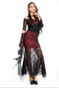 Sexy Vampire Queen Ladies Gothic spider Fancy Dress Halloween Vampiress Costume