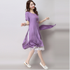 Moderno Asiático Estilo Capas Multi con Abertura Forrado Vestido Túnica