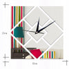 Decoration 3D Geometry Rhombus Mirror Sticking Wall Clock