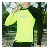 Diving Suit Combinaison de Plongée Pêche Moulant Surf Noir + Vert Fluo