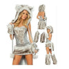 Européen Halloween Animal Jeu Vêtement Grand Queue Wolf Gris