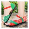 Old Beijing Cloth Embroidered Shoes Candy Color Sandals