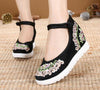 Chinese Ethnic Embroidery Inner high Heel Elevator Cheongsam Dress Shoes Flower