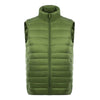 Man Thin Light Waistcoat Vest Down Coat Plus Size   green