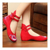 Old Beijing Cloth Embroidered Shoes Increased within   red