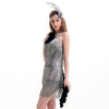 Sexy Uniforme Ropa Interior Borla Vestido Halloween Gris
