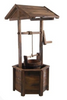 Wooden Wishing Well Garden Feature 96cm