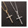 Cross Pendant Zircon Diamanted Necklace   silver