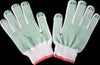 White Cotton Protect Gloves with Anti-slip Point Elastic Knit Wrist Regular Size