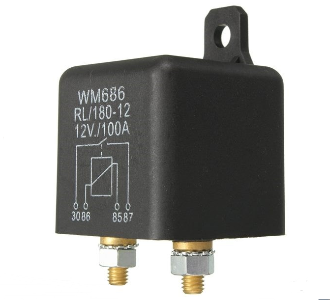 Switch Split Charge Relay 12V 100Amp 4 Pin Heavy Duty ON OFF for Car Van Boat