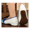 Casual Old Beijing Cloth Embroidered Shoes   white