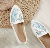 Chinese  Vintage Ethnic Embroidery Ballet Flat Marry Janes Dancing Shoes  Crane
