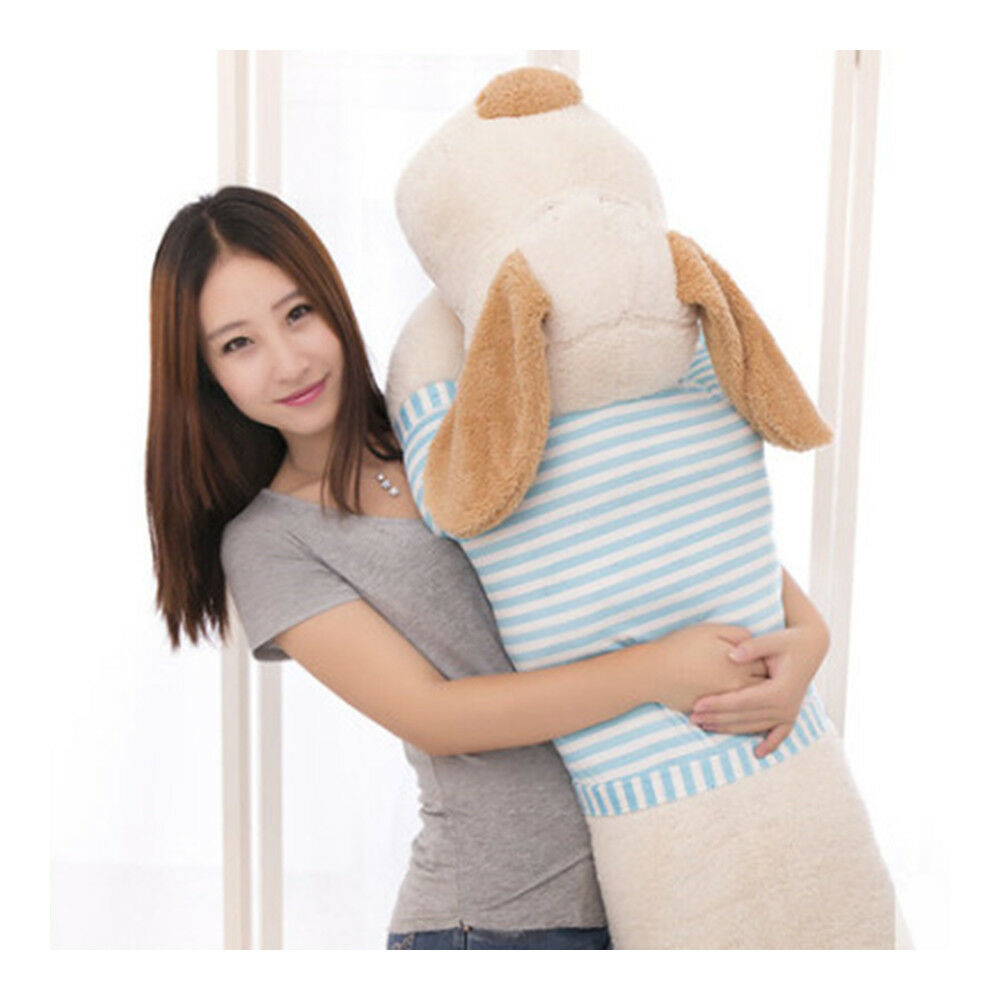 Lovely large striped dog lying dog plush doll play Papa new girls birthday gift