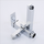 Freestanding Square Chrome Bath Mixer Spout with Handheld Head