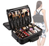 3 Layers Makeup Bag Travel Cosmetic Case Brush Holder Waterproof