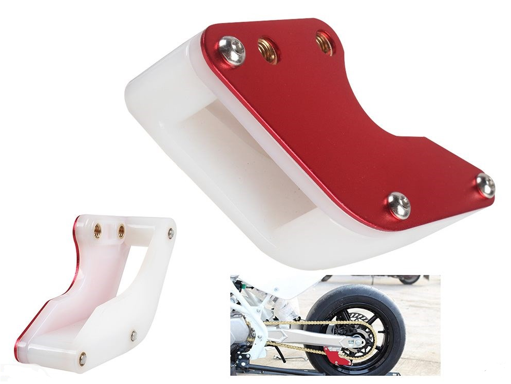 Motorcycle Tensioner Guard Chain Guide Guard Sprocket Protector Slider Red