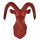 Sheep Head Wall Hanging Decoration Plastic   red