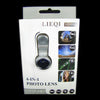 LIEQI LQ008 super wide-angle fisheye macro CPL filter Four phone camera Black