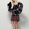 Romantic Off Shoulder Floral Boho Bell Sleeves Boutique Dress