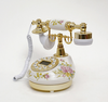 Vintage Antique Retro Caller ID Handset Desk Ceramic Telephone Handfree White