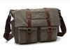 Mens Retro Vintage Multi-pockets Shoulder Bag  Messenger Canvas W Shoulder Strap
