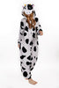 Unisex Adult Pajamas Cosplay Costume Animal one piece sleepwear Suit Milk Cow