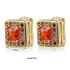 Colorful Zircon Diamanted Earrings