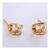 18K Gold Glavanized Austrian Zircon Earrings  yellow