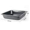 Horno Plato Antiadherente Hornear Herramienta Cuadrado Dorado 21.3x21.3x3.7cm (