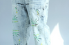 Blau Jeans Jeans Boho Floral Baggy Boutique Overall Latzhose Freie Größe