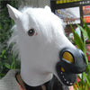 Horse Head Mask Rubber Latex Animal Costume Full head Mask Halloween Costume Fan