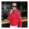 Invierno Moderna Corto Fino Claro Plumón Mujer Rojo