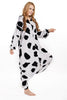 Unisex Adult Pajamas Cosplay Costume Animal one piece sleepwear Suit Milk Cow