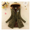 Femme Manches Longues Coton Manteau Faux Agneau Laine