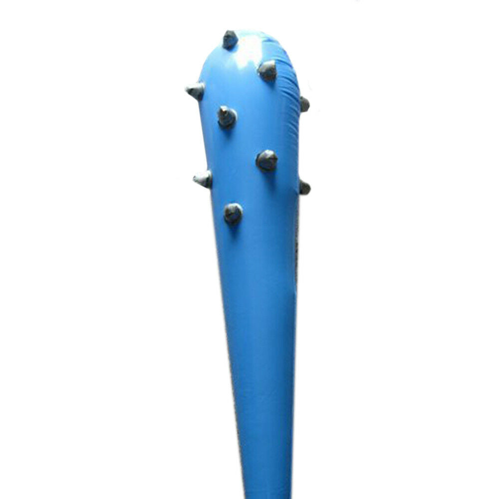Large Spiked Club Spiked Bat Nail-hammer Hammer Inflatable Toy sky blue
