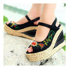 High Heel Peep-toe Embroidered Sandals Shoes