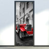 New 3D DIY PVC Waterproof  Door Wall Mural Sticker Red Car qd038