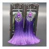 Pendientes Largos Borlas Vintage Novia