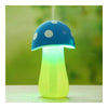 Creativo Noche Lámpara USB Seta Humidificador Purificador de Aire Azul