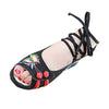 Old Beijing Cloth Embroidered Shoes Comfortable Sandals   black