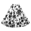 Hepburn Style Vintage Bubble Skirt A-line Pleated Skirt   white black