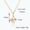 Necklace Lucky Clover 18K Gold Platinum Zircon Pendant   white