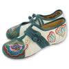 Square Dance Old Beijing Cloth Embroidered Shoes   beige