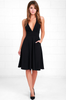Sexy Granate Escotado Cremallera Trasera Boutique Vestido de Fiesta